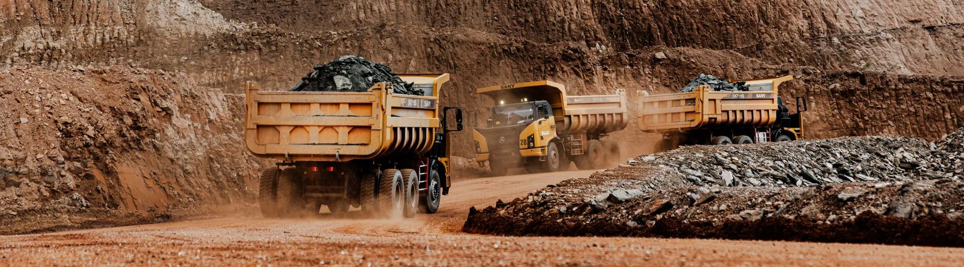 Sany truck operating in Brazil