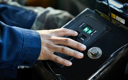 A photo of 6th Generation Control panel in an Allison transmission vehicle.