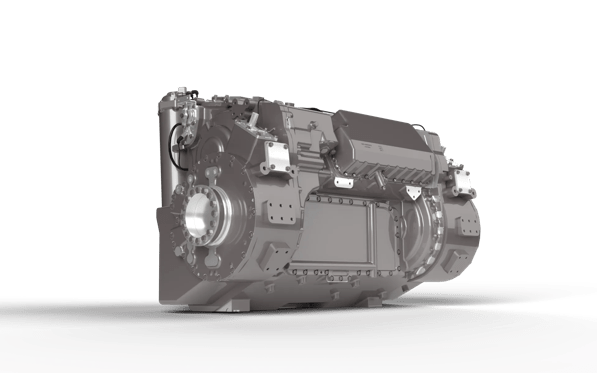 A product render of the X1100 transmission.