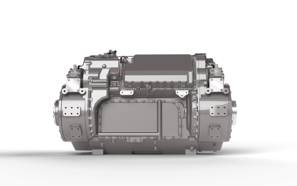 A product render of the X1100 transmission.