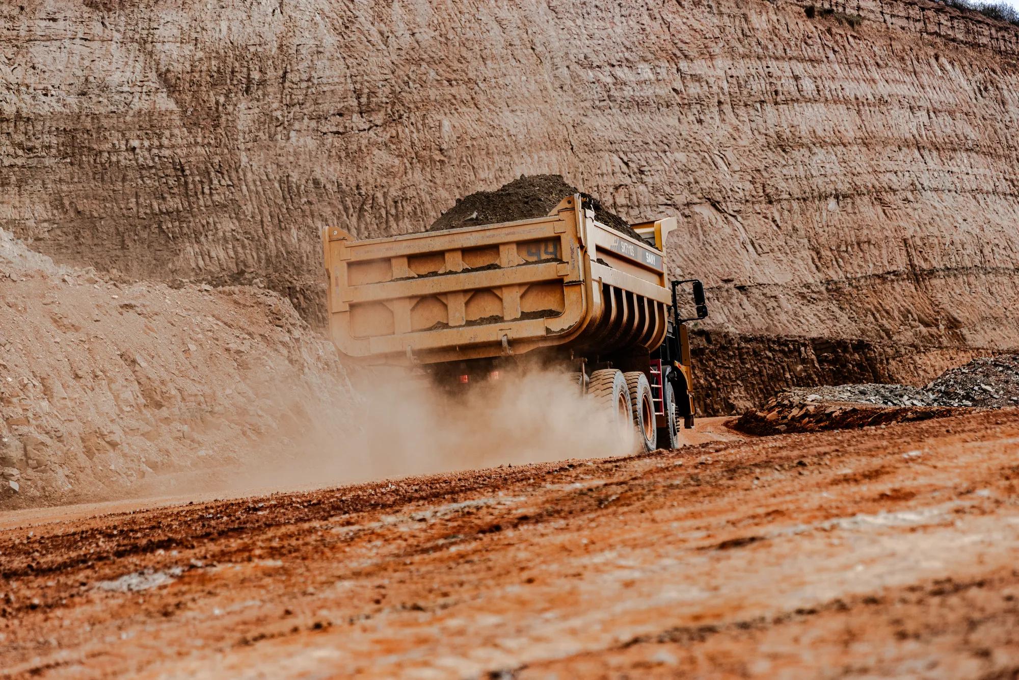 Sany truck operating in Brazil