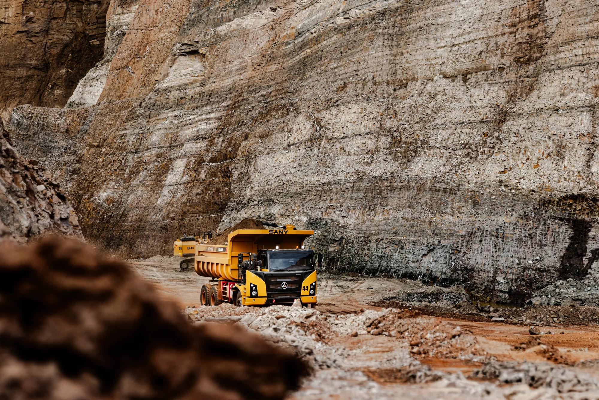 Sany truck operating in Brazil