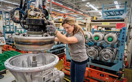 Sonya working on a unit