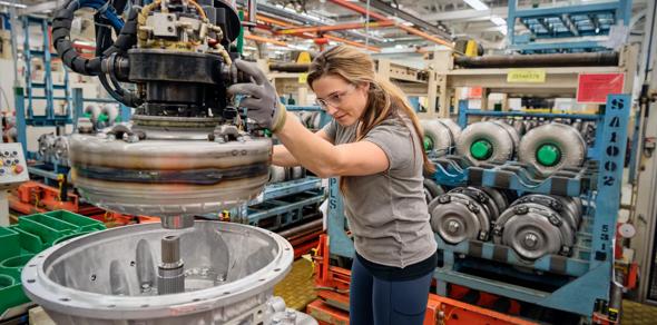 Sonya working on a unit