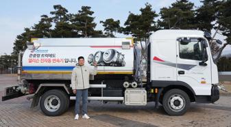 Daesung Water Supply, which operates tanker trucks for water supply, watering, street cleaning and disinfection in Icheon, Gyeonggi-do, recently purchased an Allison-equipped Hyundai PAVISE mid-duty truck.