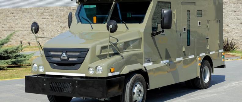 Agrale Argentina S. A. introduces its new chassis specially designed for armored CIT vehicles equipped with an Allison 2100 fully automatic transmission.