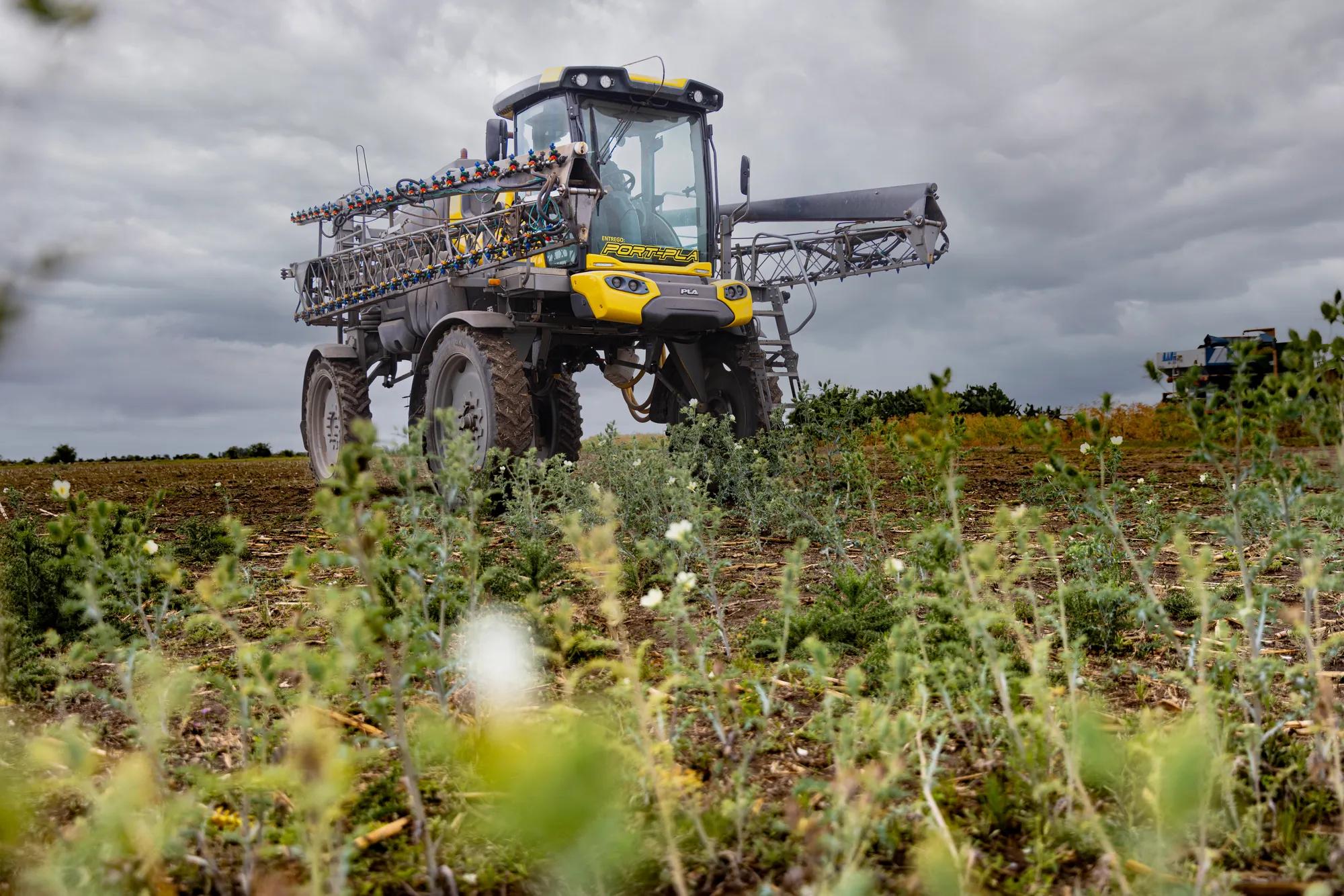 tractor in a field