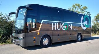 Hugon Tourisme has just acquired one of the first Van Hool new T range coaches in France, a T11 Acron powered by a 410 horsepower MX11 litre engine and equipped with the Allison T450R transmission.